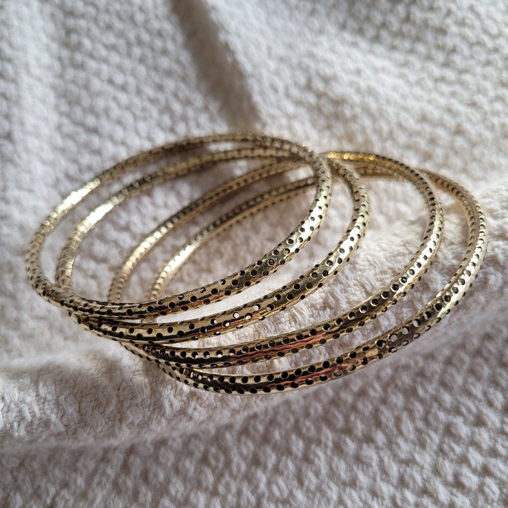 Chic Simple Golf Brass Bangles Set Bracelet